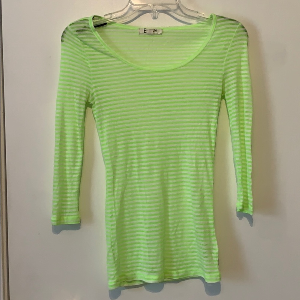 Green stripe top